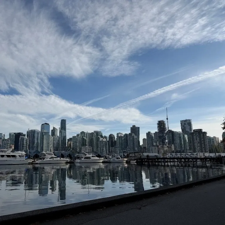 Vancouver city skyline and waterway